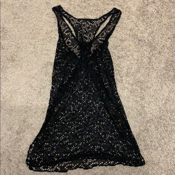 Other - Black Mesh/Crochet Swim Coverup Small